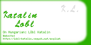 katalin lobl business card